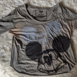 Disney Double 5 collection green mickey top L/XL